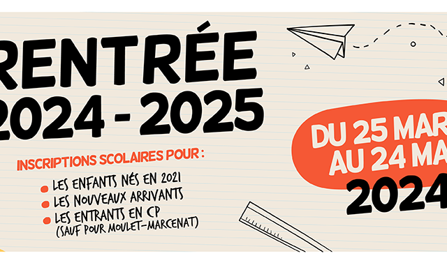 Inscriptions Scolaires 2024-2025 | Ville De Volvic